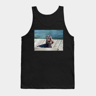 Enjoying A Sunny Day On Lake Geneva Tank Top